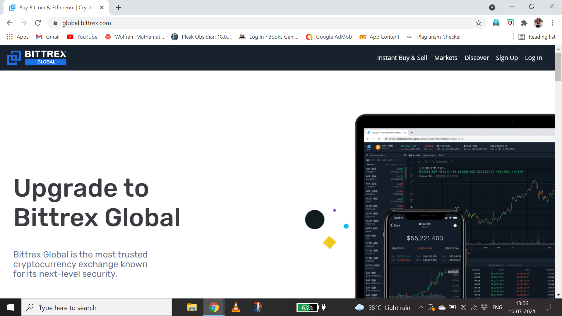 Bittrex global exchange