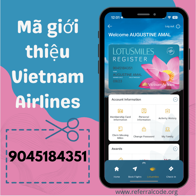 Mã giới thiệu Vietnam Airlines